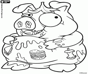 The Trash Pack pig, Bin Pig coloring page
