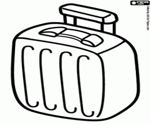 The traveller luggage, a suitcase coloring page