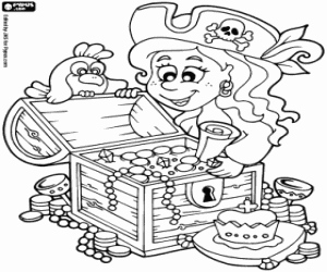 Treasure coloring page