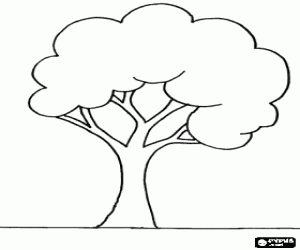 Tree coloring page