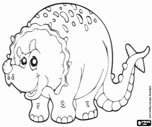 Triceratops coloring page