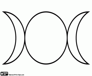 The Triple Goddess of neopaganism coloring page
