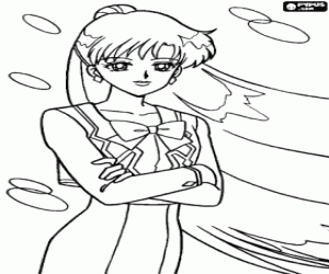 Trista Meiou is Sailor Pluto coloring page