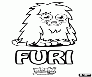 The troll of Moshi Monsters, Furi coloring page