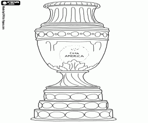 The trophy of Copa América coloring page