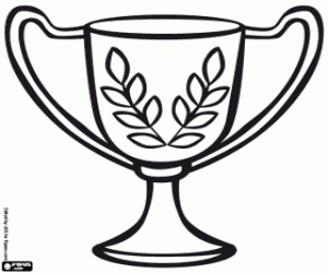 Trophy, the Cup for the winner coloring page