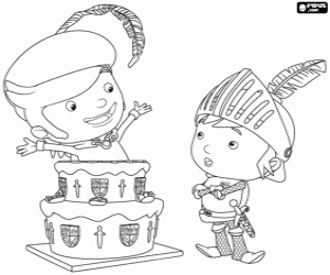 The troubadour Fernando with Mike coloring page