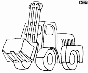 Truck with elevation system coloring page