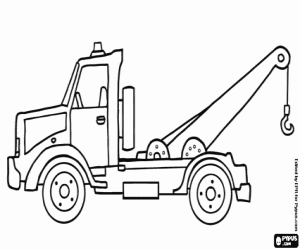 Truck for towing vehicles coloring page