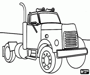 Truck without trailer coloring page