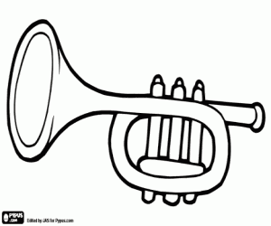 Trumpet coloring page