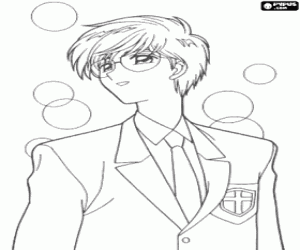 Tsukishiro Yukito from Sakura coloring page