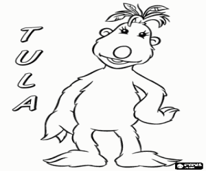 Tula lives in the Hoobmobile with Iver and Groove coloring page