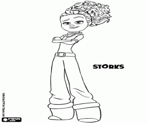 Tulip, a brave girl coloring page