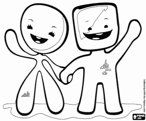 Turin 2006 mascots coloring page
