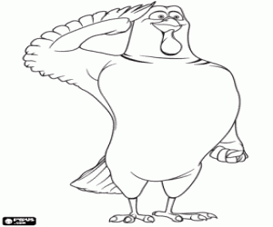 The turkey Jake, the president coloring page