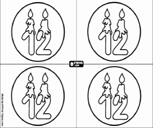 My twelfth birthday party coloring page