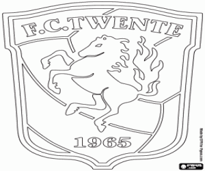 Twente Enschede shield coloring page