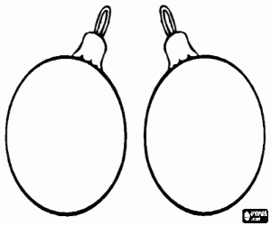 Two Christmas balls or baubles to decorate coloring page