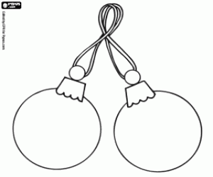 Two Christmas's spheres coloring page