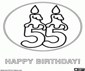 Two five for a birthday celebration coloring page
