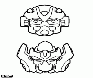 Two heads of Transformers coloring page