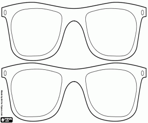 Two pairs of glasses for Carnival coloring page