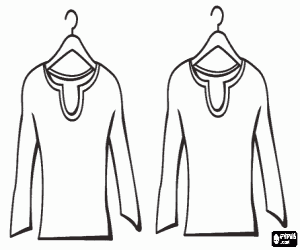 Two spring-like blouses for girl coloring page