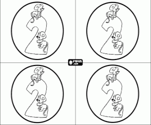 Two years birthday party, invitation coloring page