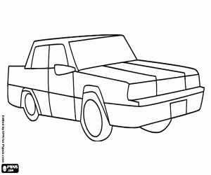 A typical American car coloring page