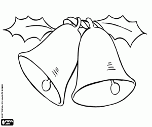 The typical bells for Christmas coloring page
