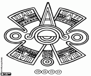 Typical eye of the ancient Maya coloring page