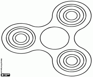 A typical fidget spinner to decorate coloring page