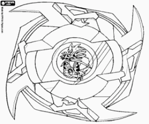 Tyson's Beyblade spinning top coloring page
