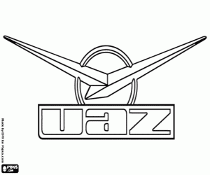 UAZ emblem coloring page