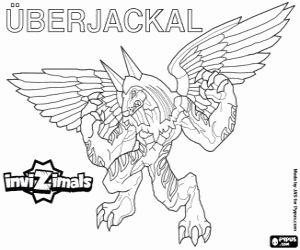 Uberjackal, a magical Invizimals coloring page