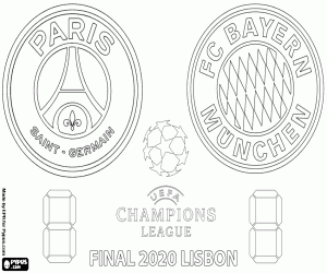 UEFA Champions League final 2019-2020 coloring page