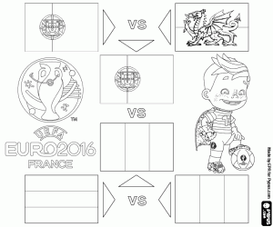 UEFA Euro 2016 final phase coloring page