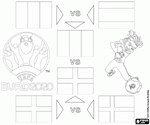 UEFA Euro 2020 final stage coloring page