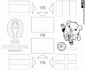UEFA Euro 2024 final phase coloring page