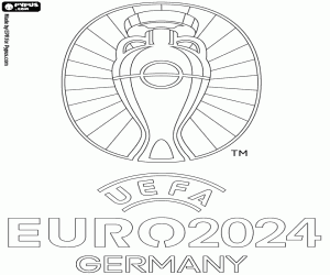 UEFA Euro 2024 Germany logo coloring page