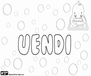 Uendi, albanian name coloring page