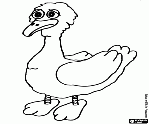 The ugly duckling is very sad coloring page