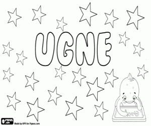 Ugne, lithuanian name coloring page