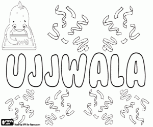 Ujjwala, Indian name coloring page