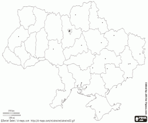 Ukraine map coloring page