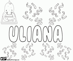 Uliana, variant of Juliana coloring page