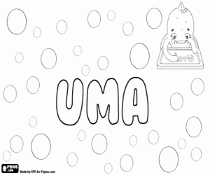 Uma, name for woman coloring page