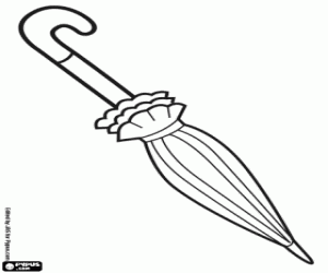 An umbrella for the trip coloring page