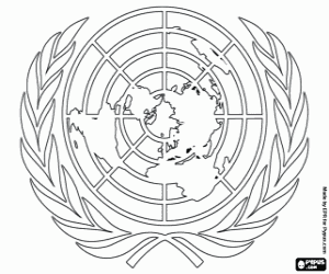 UN Logo coloring page